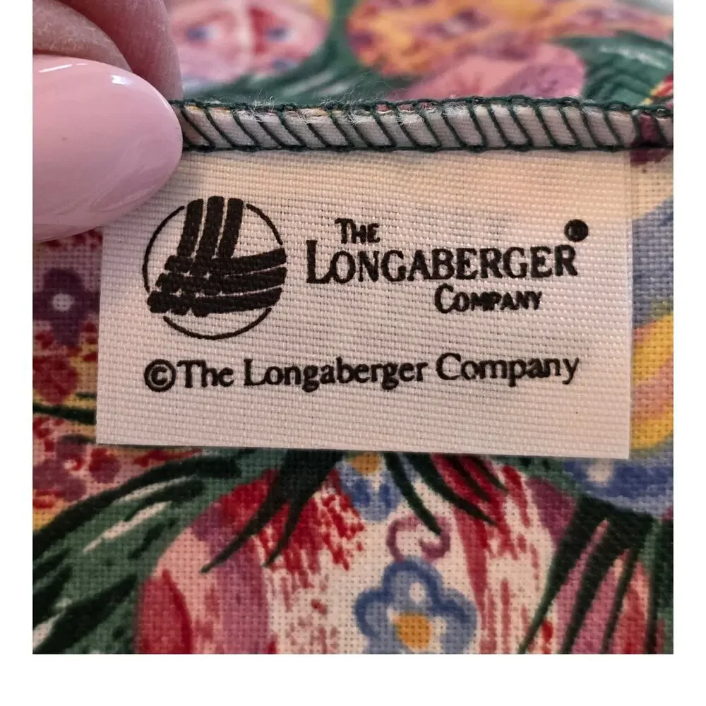 VTG Handwoven Longaberger 1996 10th Edition Easter Basket Purple Egg Liner Rare